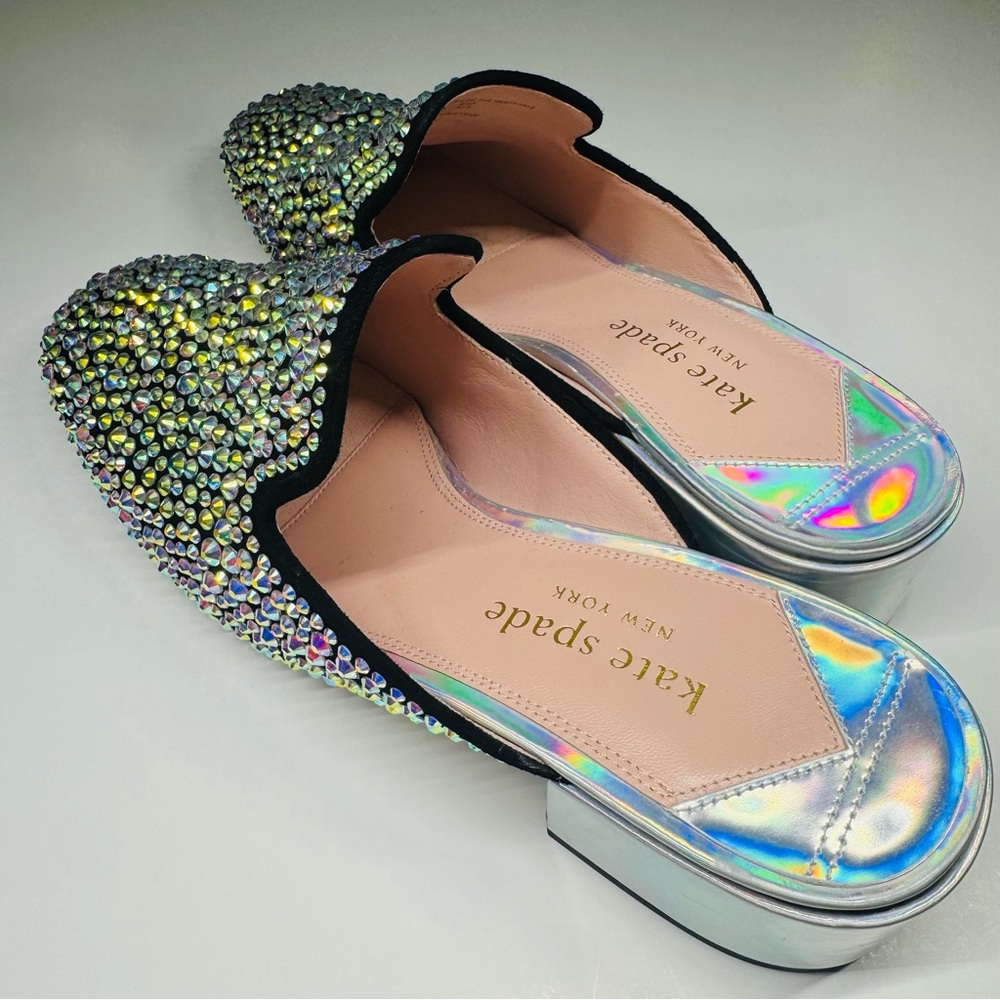 Embellished Black Crystal Mule - Women - Picture 5 of 5